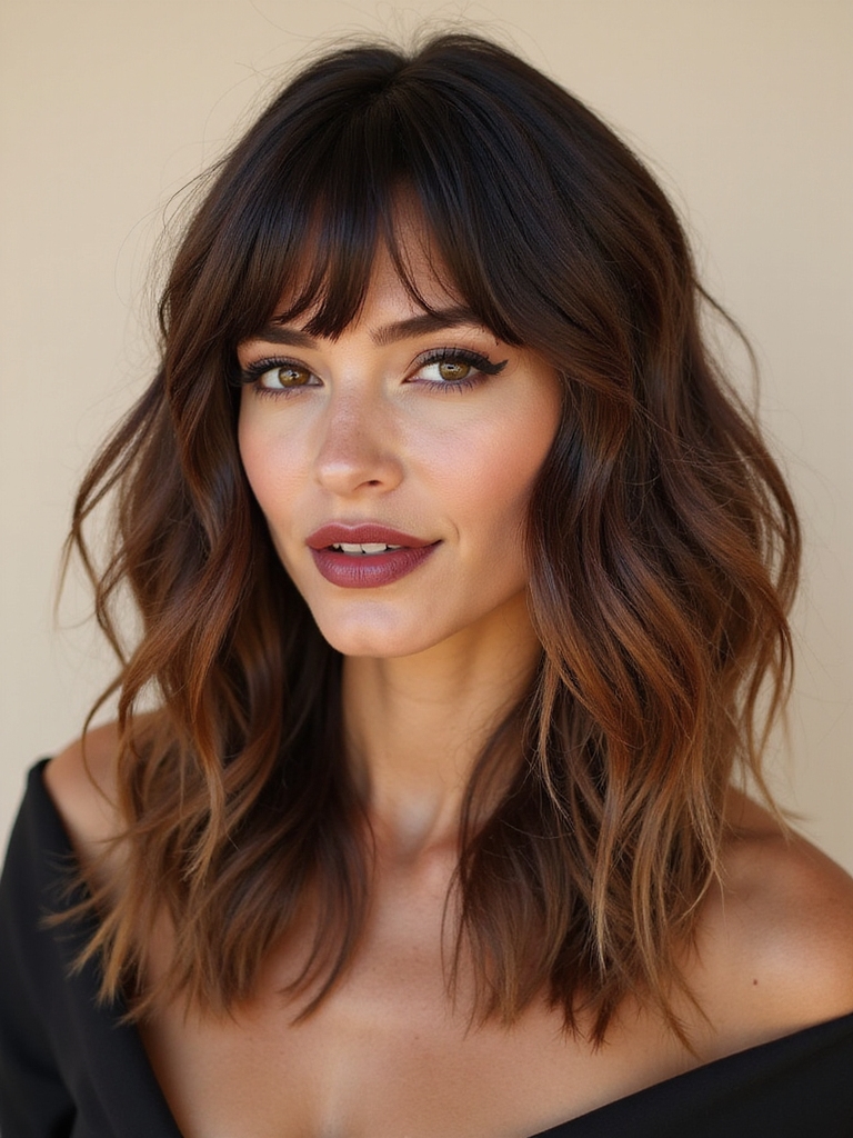 soft wave textured wolf cut