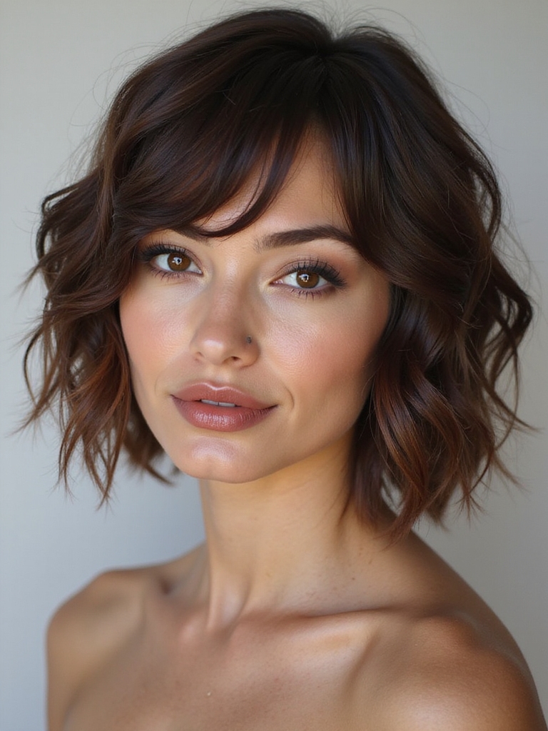 soft wavy feathery pixie