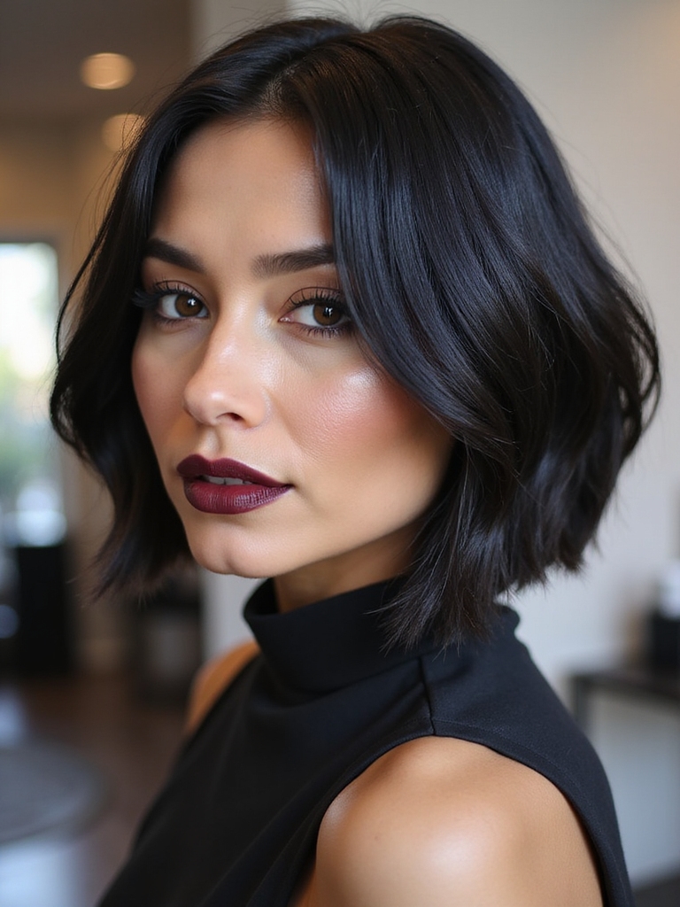 stacked bob with graduated back