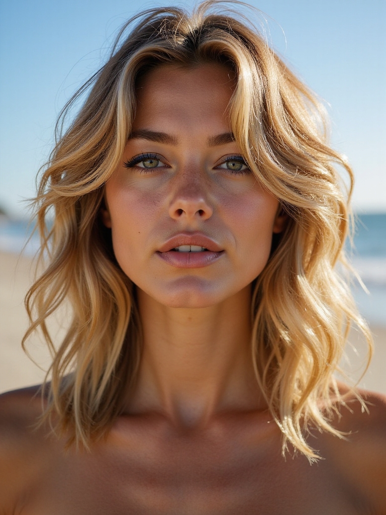 sun softened tousled shag layers