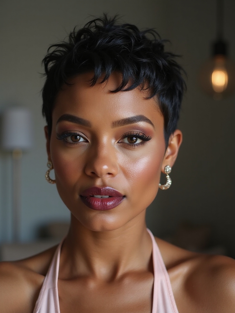 tapered pixie with fade