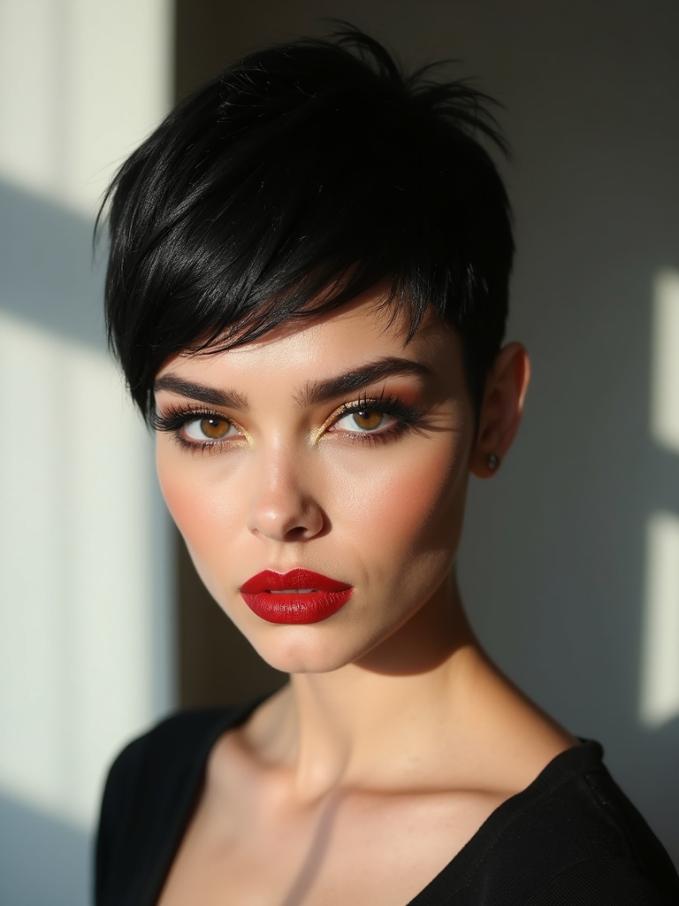 tapered pixie with texture