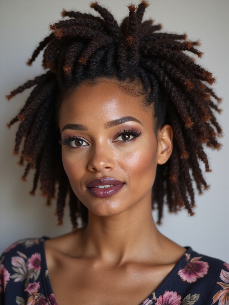 tapered sides crown locs