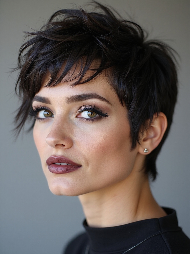 textured choppy pixie wolf