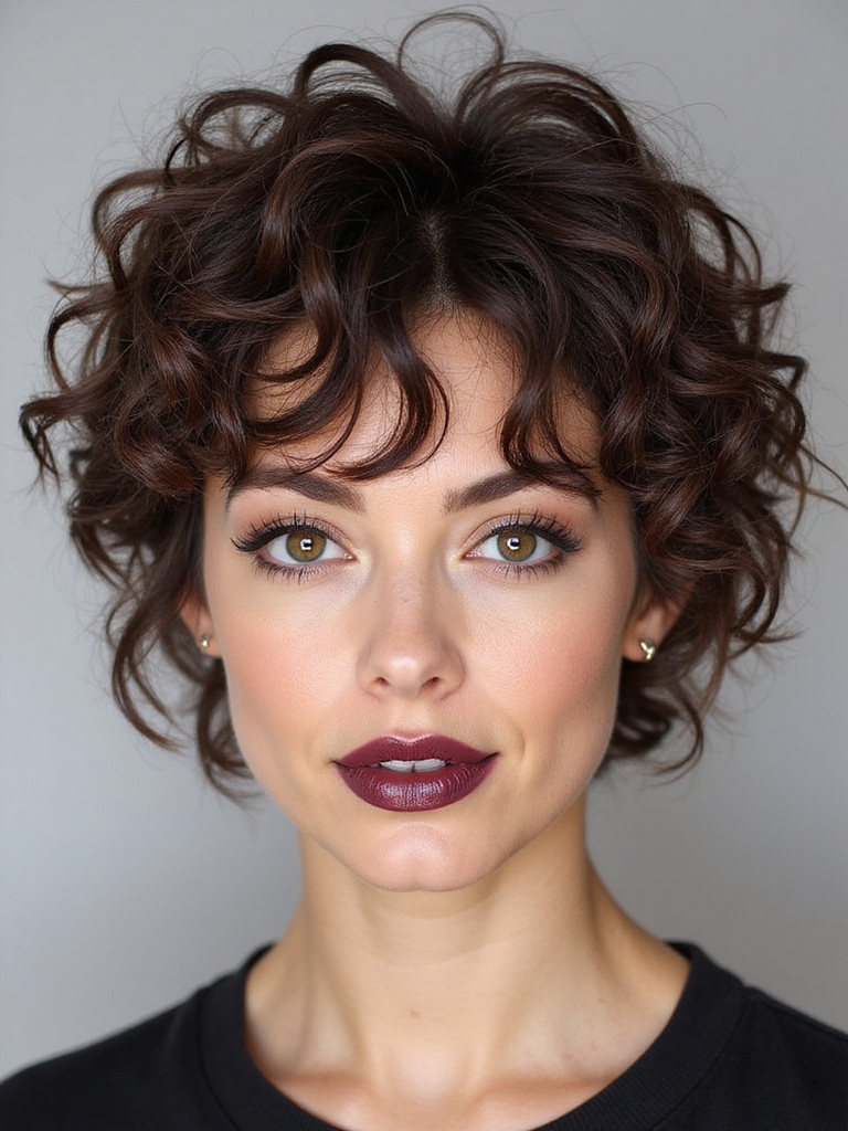 textured curly shag pixie blend
