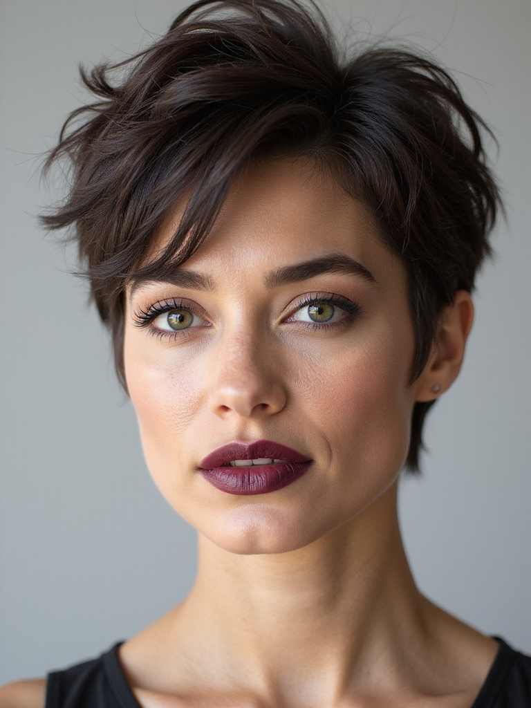 textured edgy shaggy pixie