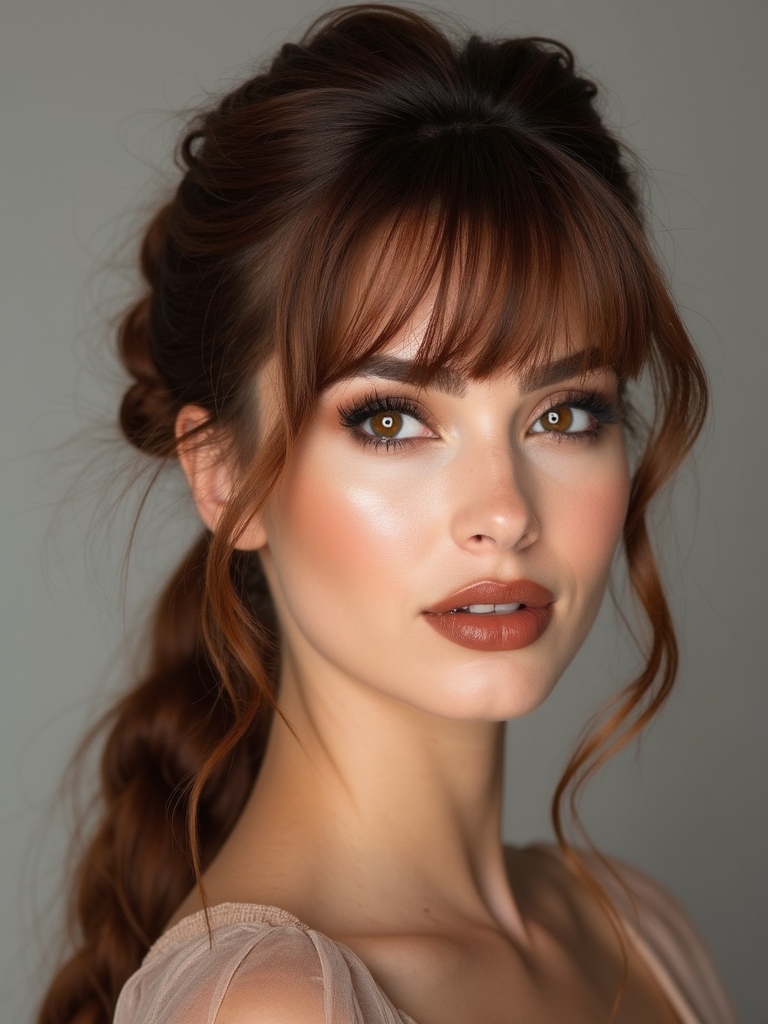 textured french braided ponytail