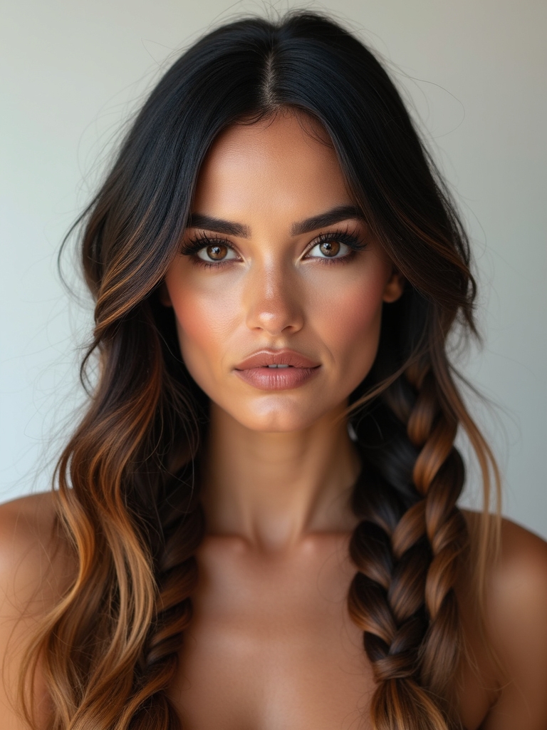 textured layered braided styles