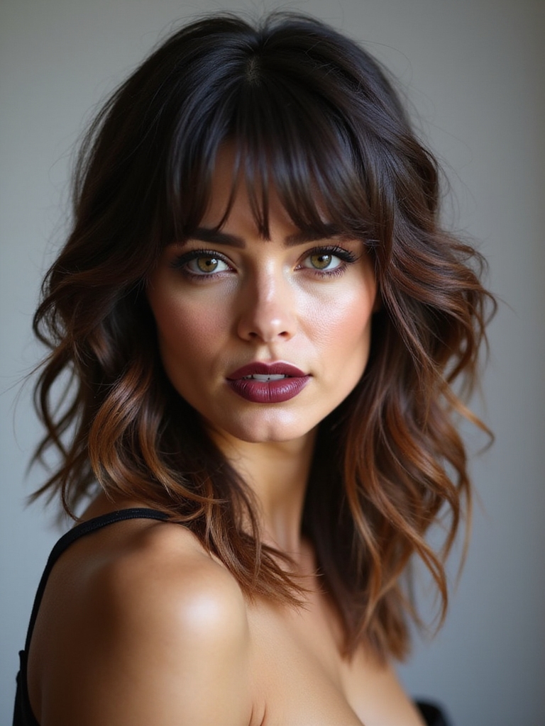 textured layered shag haircut