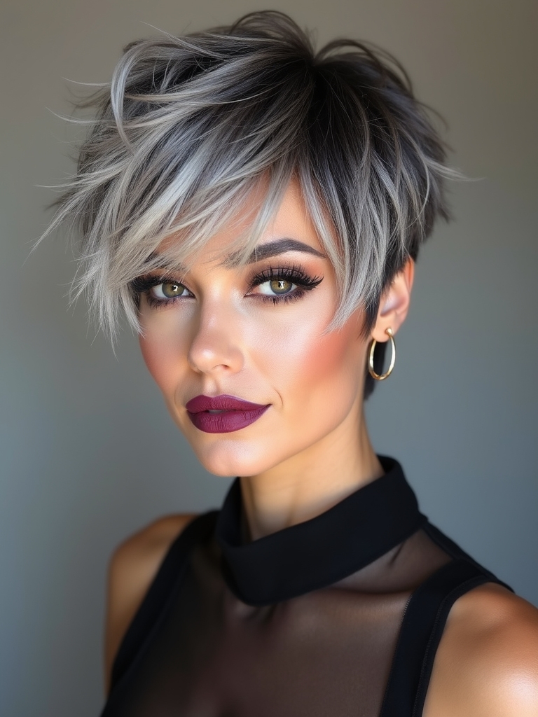 textured pixie bob with lift