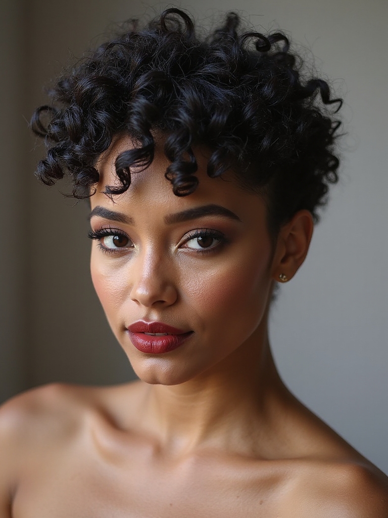 textured pixie with definition