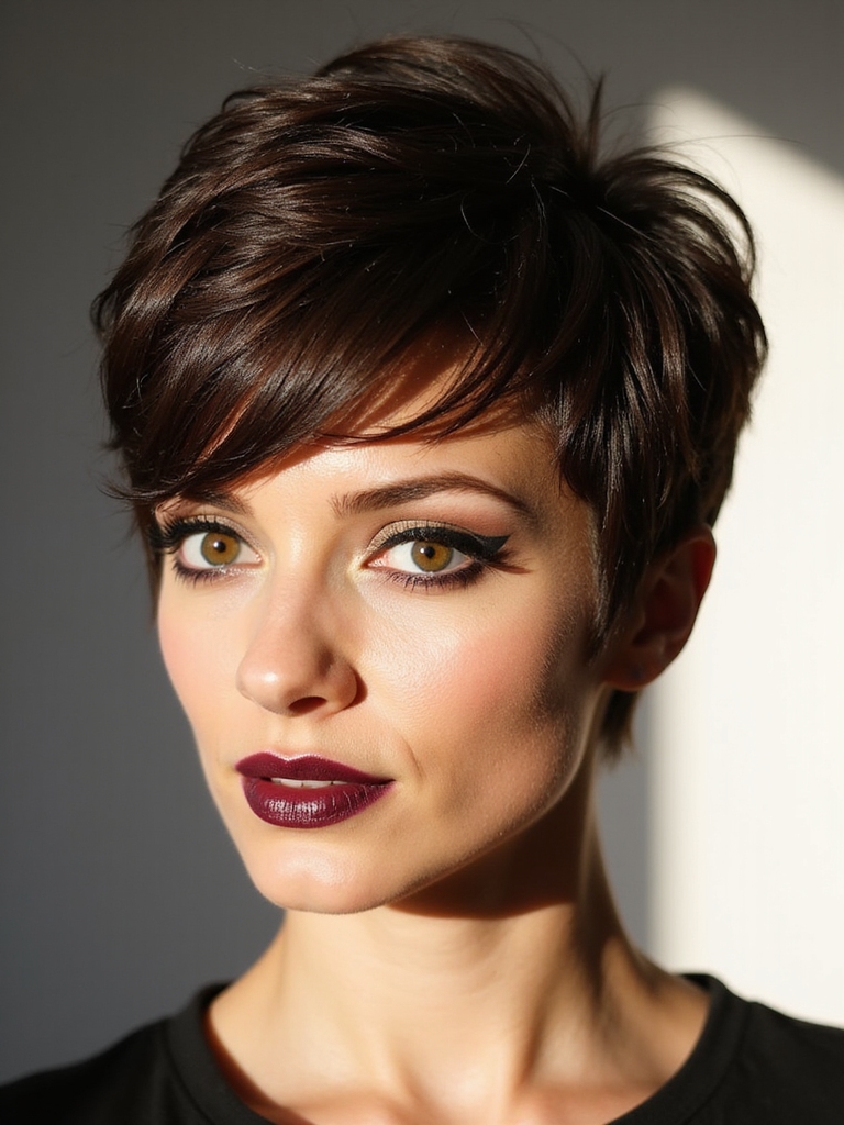 textured pixie with movement