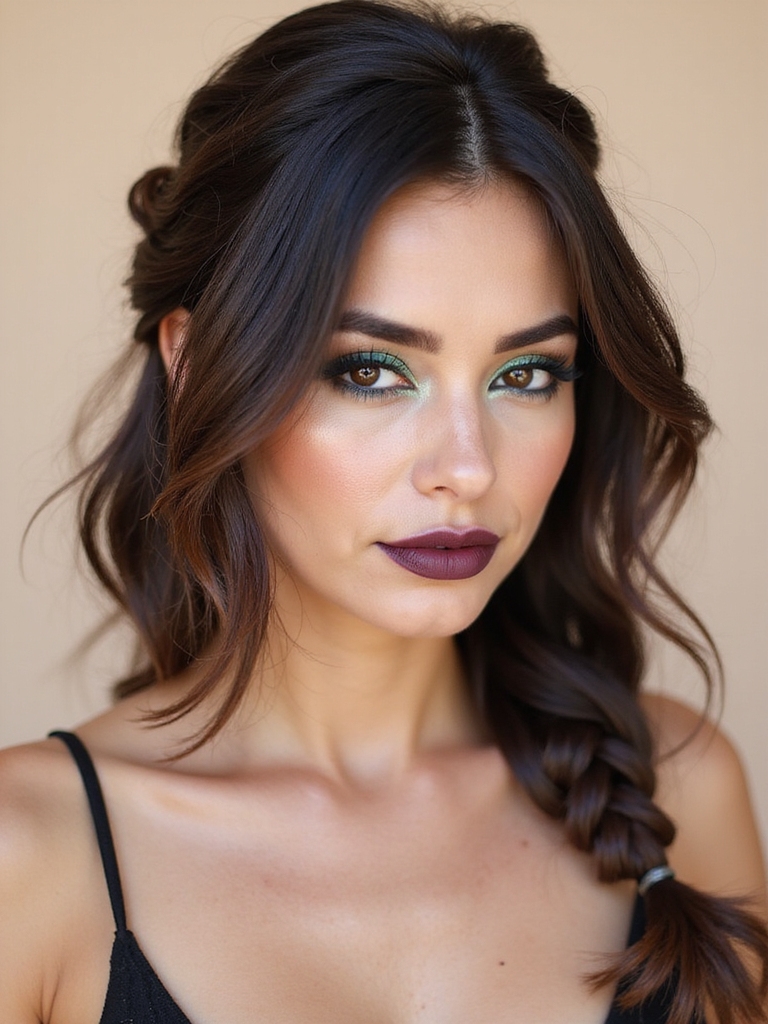 A bob with textured fishtail braids