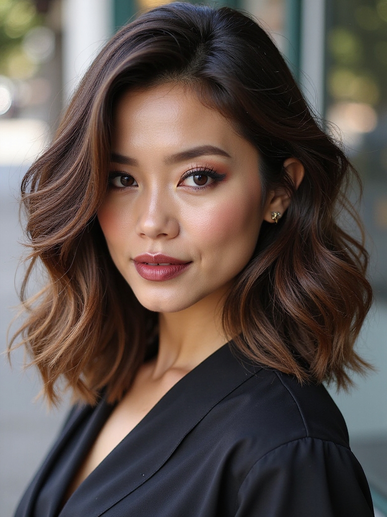Thick hair shag