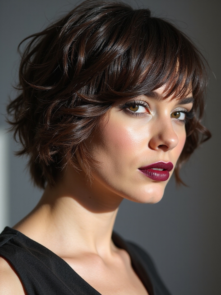 textured shag with piecey fringe