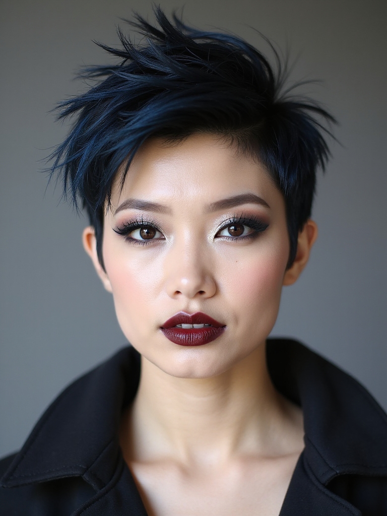 tight sides textured spiky top