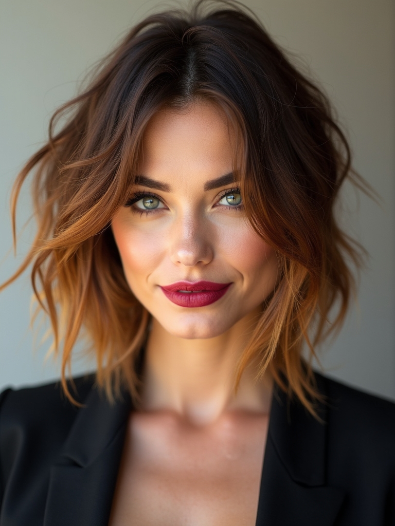 timeless medium shag hairstyles