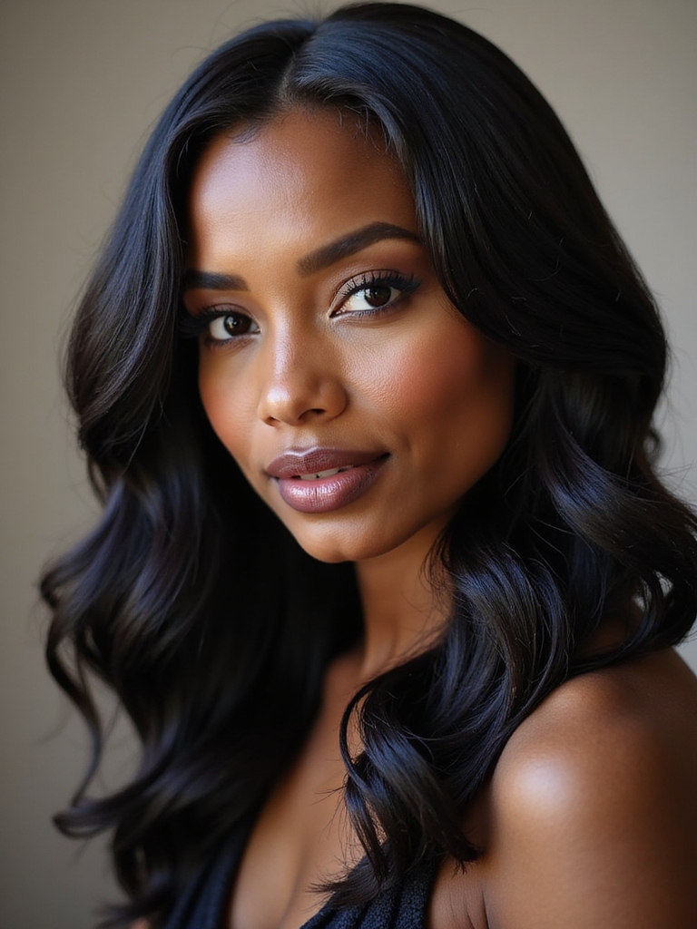 Sisterlocks fine uniform locs styled neatly on a natural hair wearer
