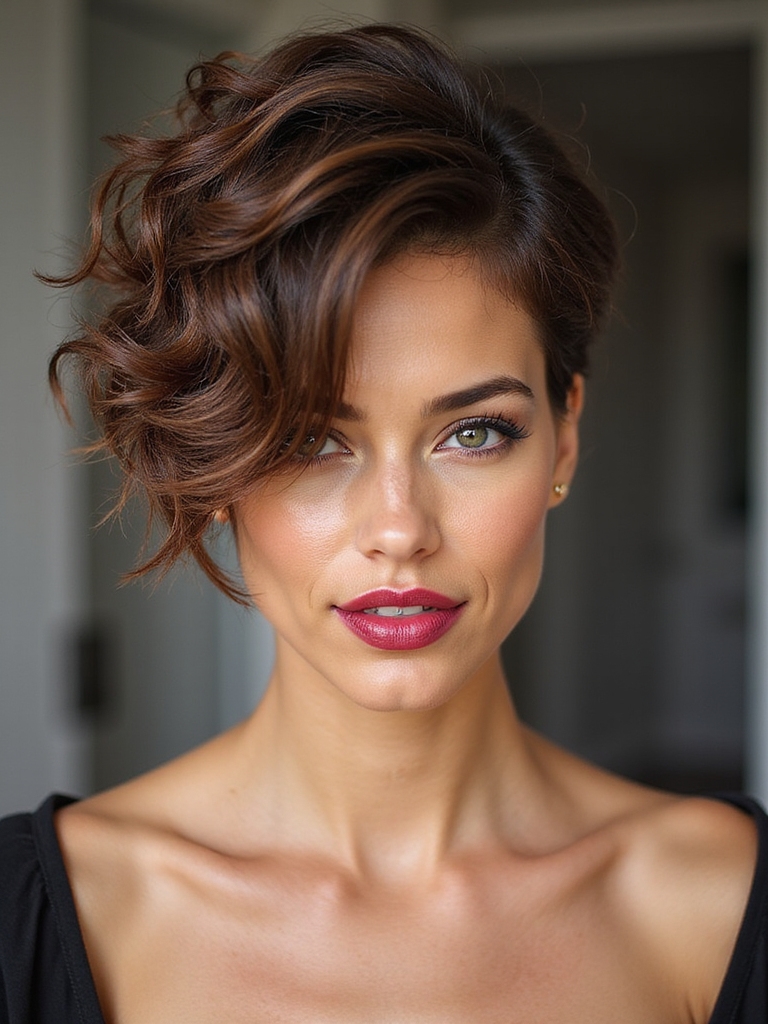 tousled air dried textured pixie