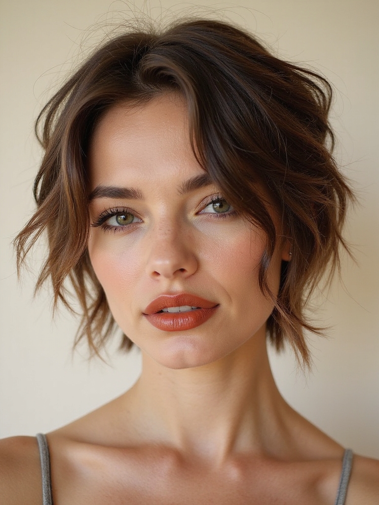 tousled airy mid length layers