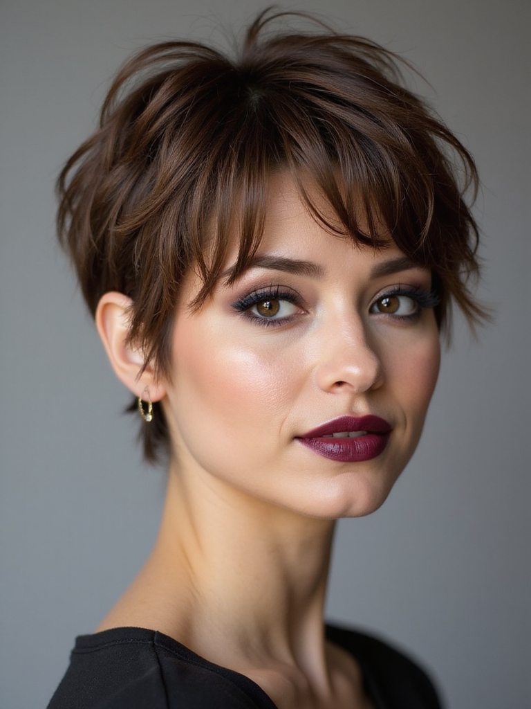 tousled pixie with layers