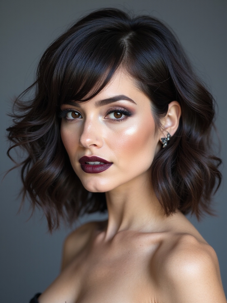 tousled tapered shag mullet