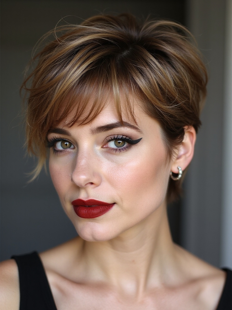 tousled textured gritty fringe