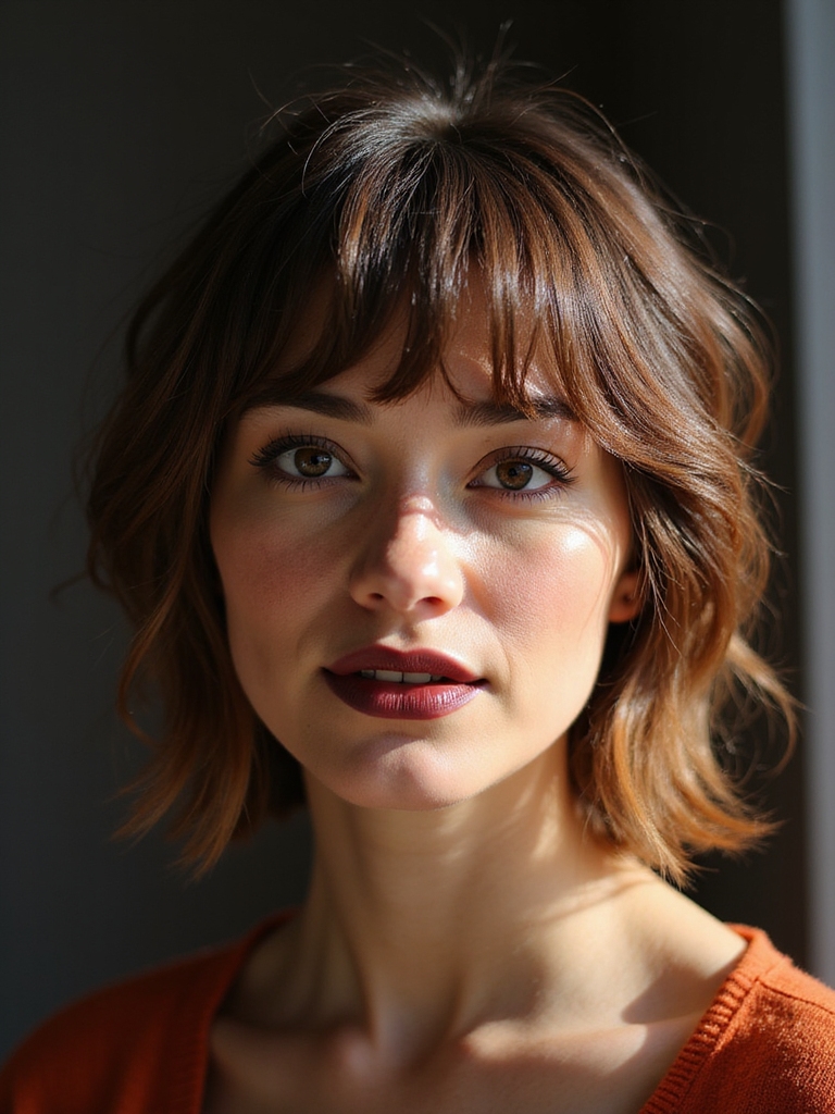 transitioning wolf cut with texture