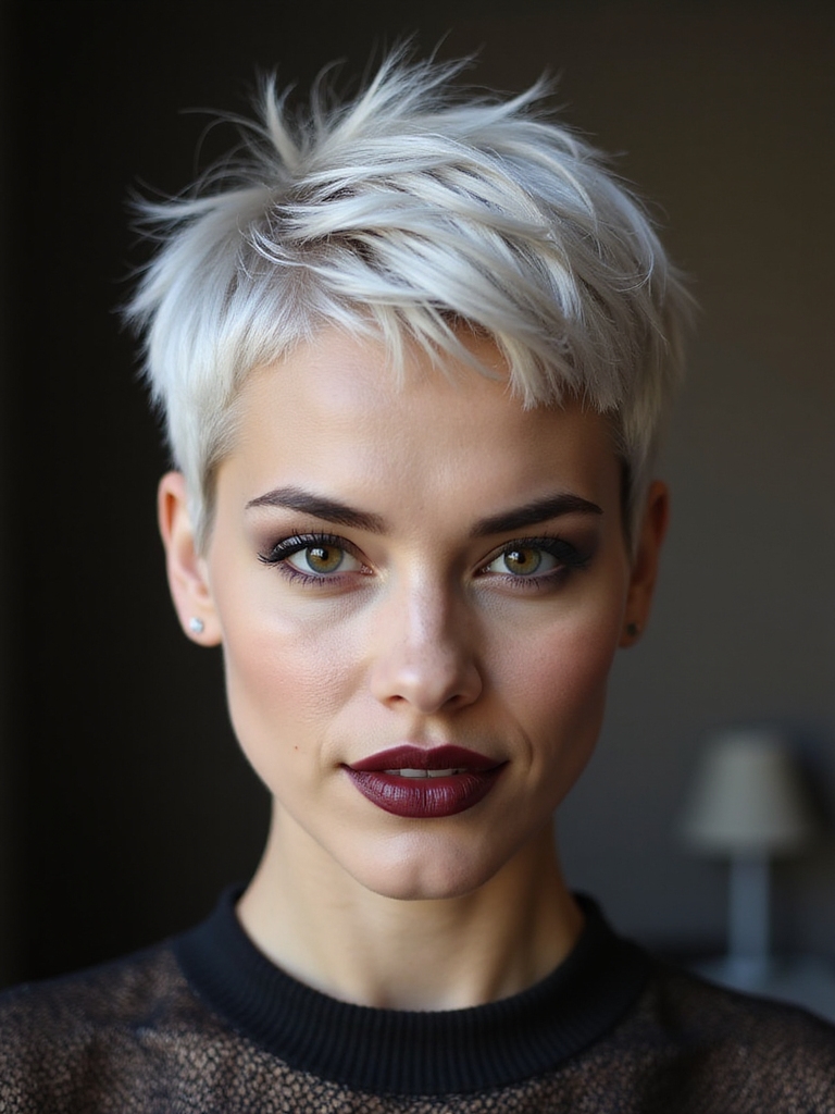 trendy contemporary pixie cuts