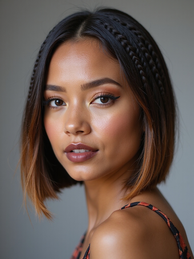 trendy knotless bob braids