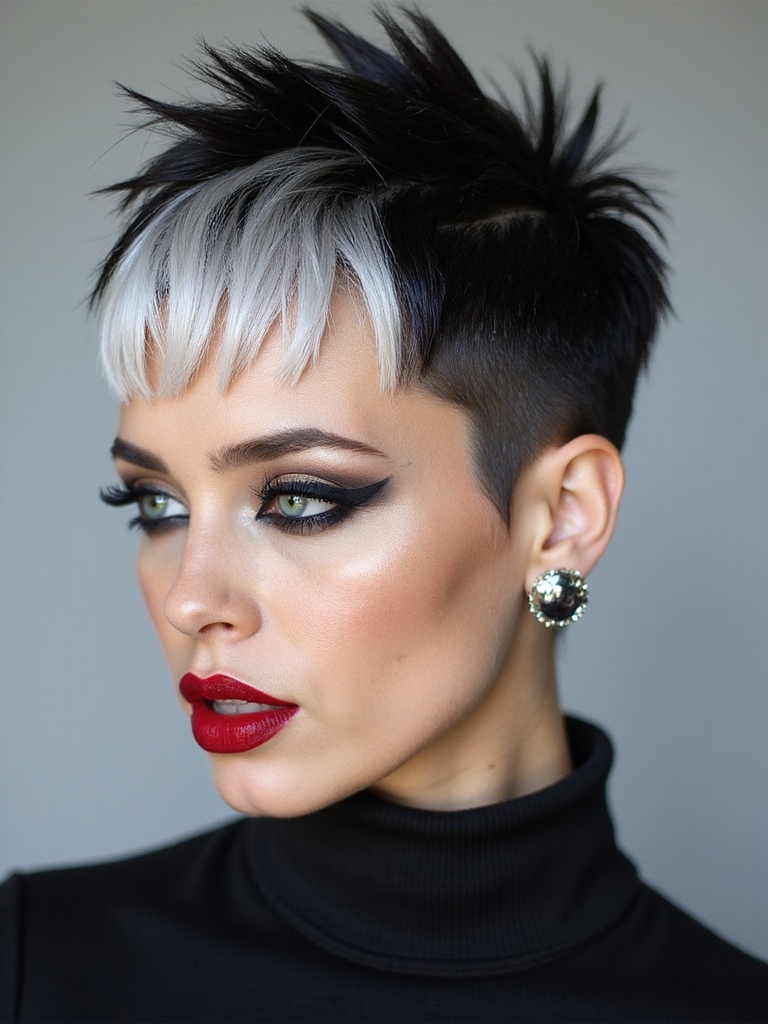 two tone sculpted contrast pixie