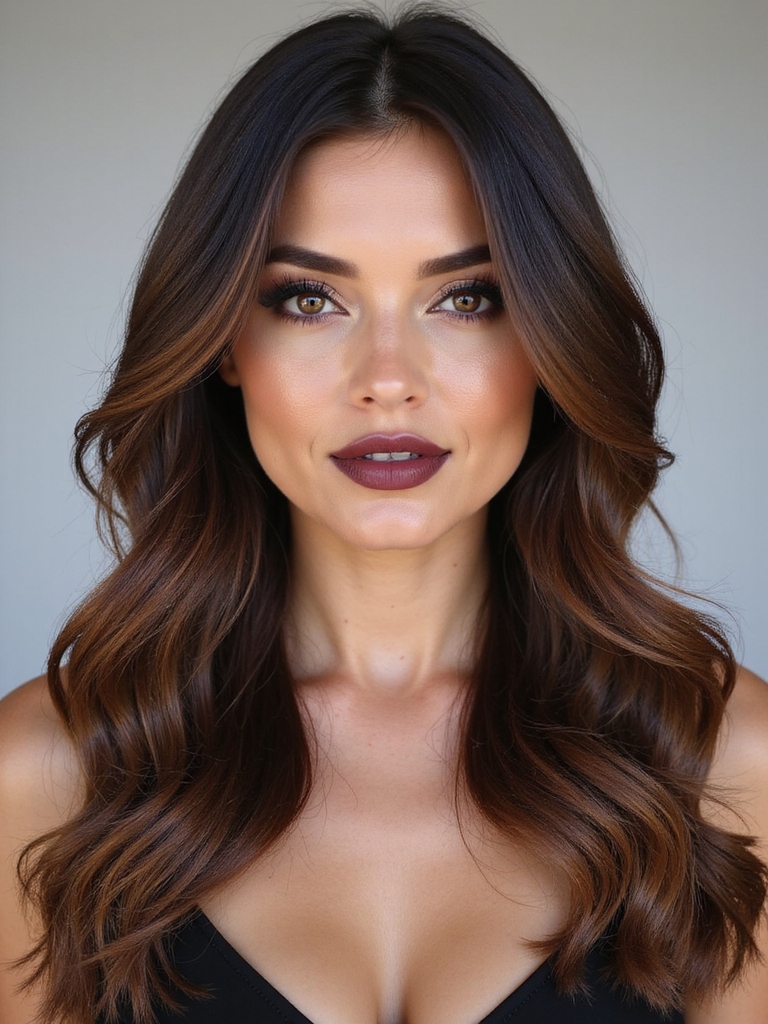 u shaped cascading layered haircut