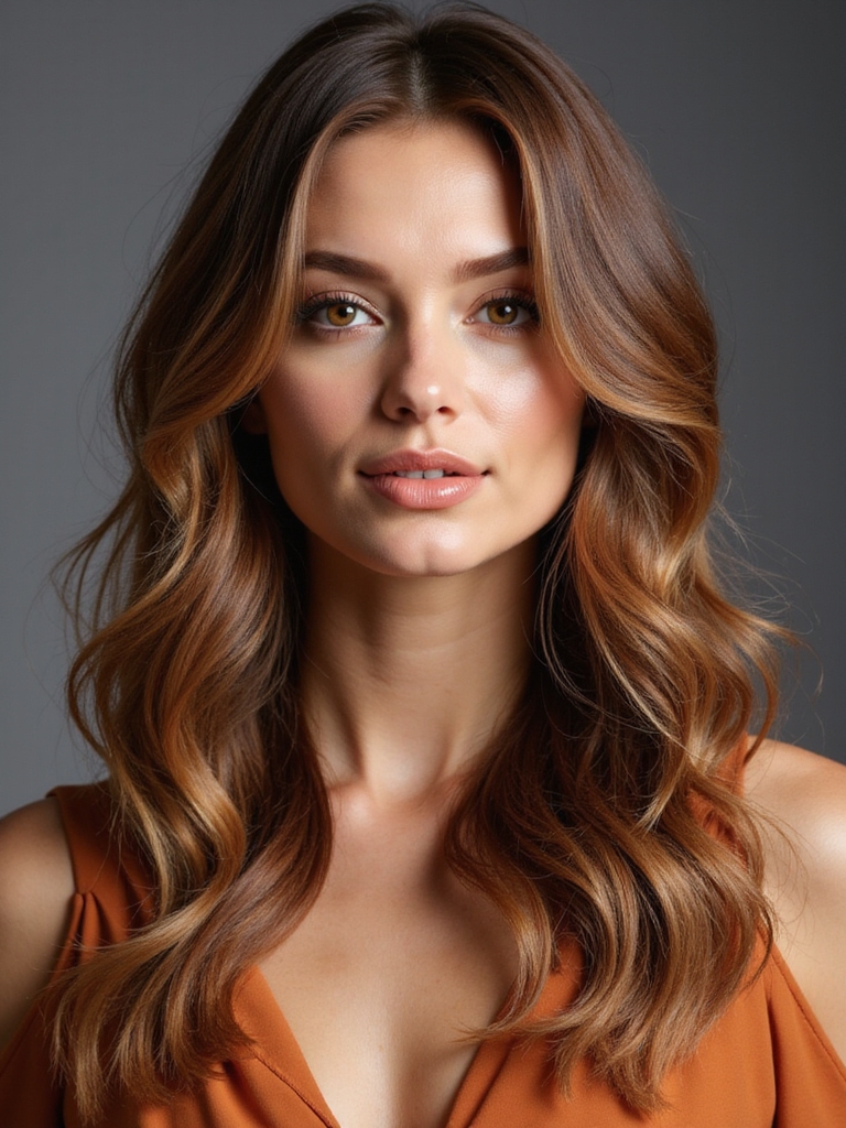 u shaped nutmeg feathered layers