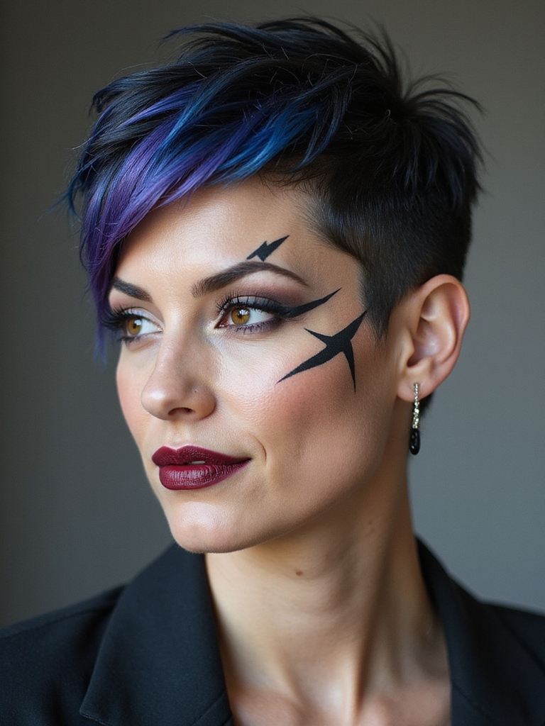 undercut etched geometric expression