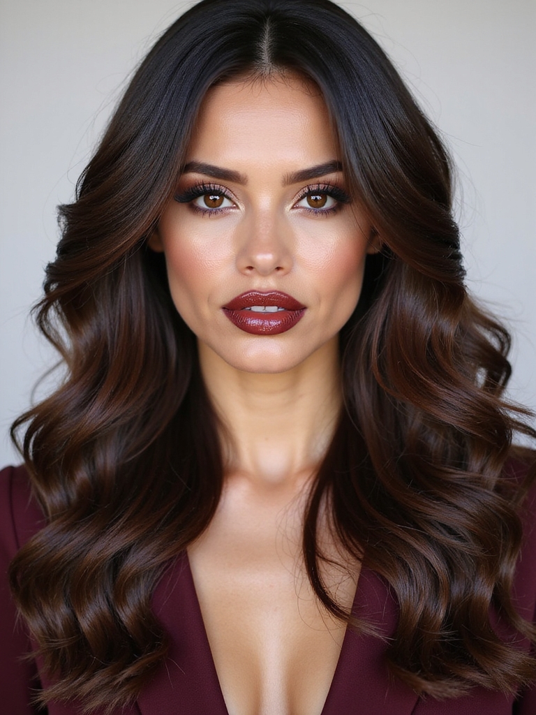 v cut long layered flow