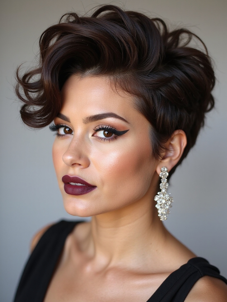voluminous crowned pixie lift
