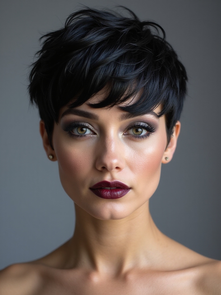 voluminous textured layered wolf cut