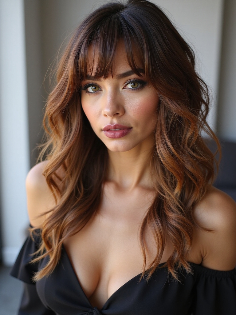 volumized crown shag haircut