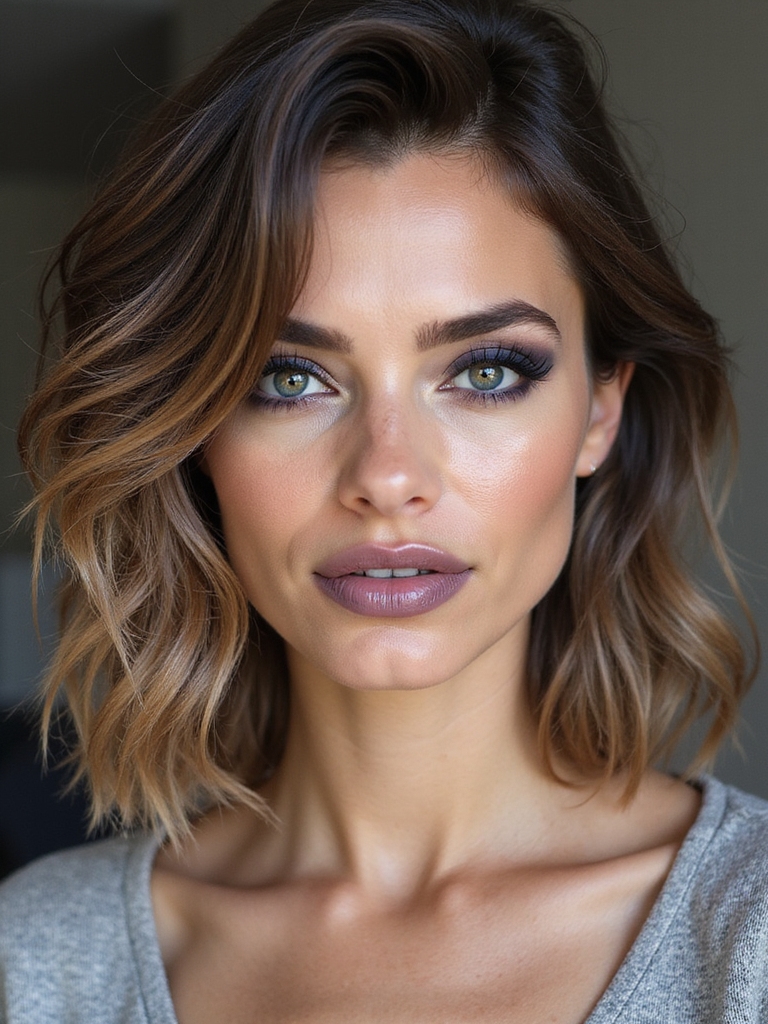 wavy lived in wolf cut