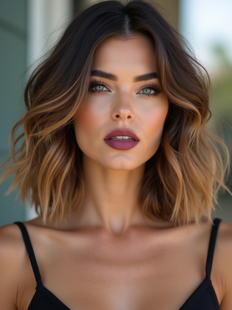 A wavy lob with piecey, separated layers and movement