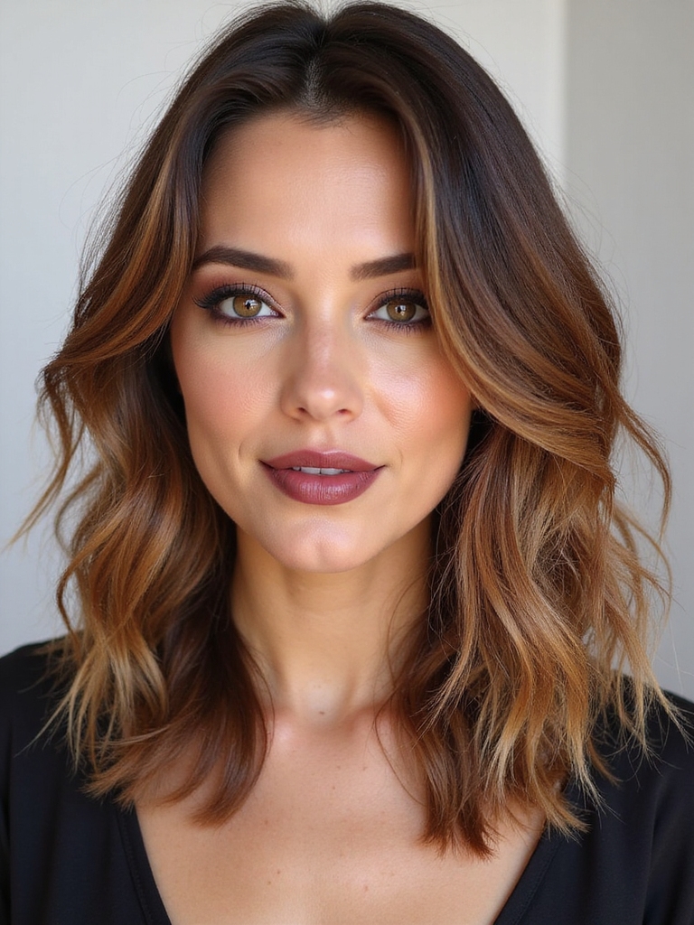 wavy mid length with choppy layers