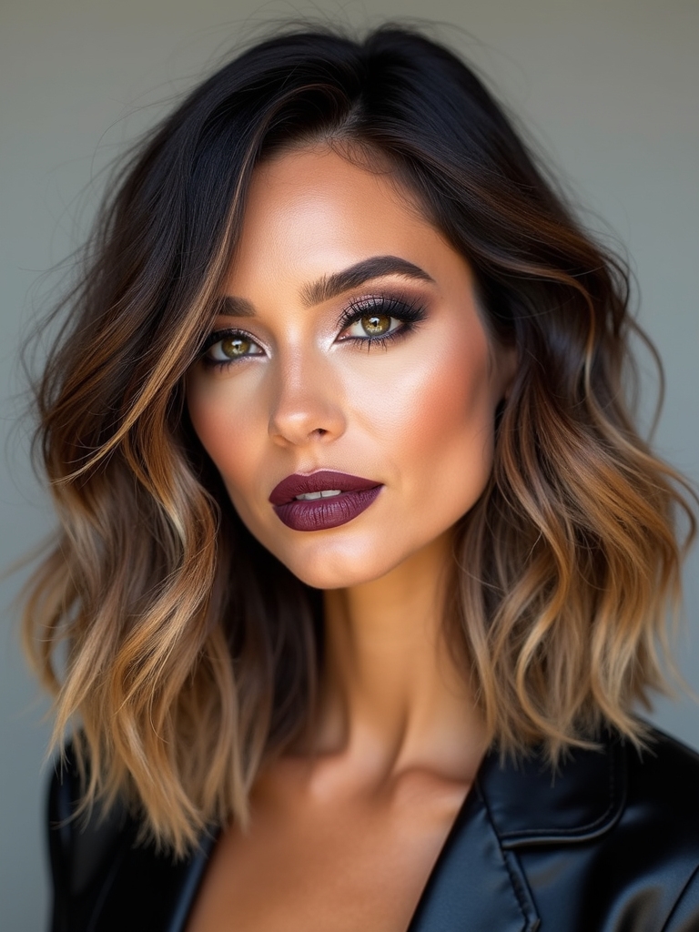 wavy shattered layered longbob
