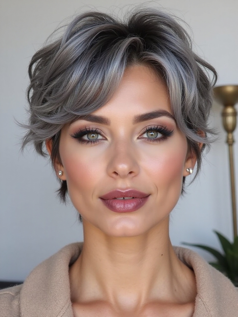 wavy tousled airy pixie