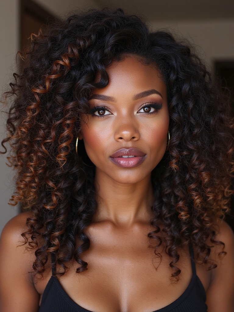 weightless layered curl shaping