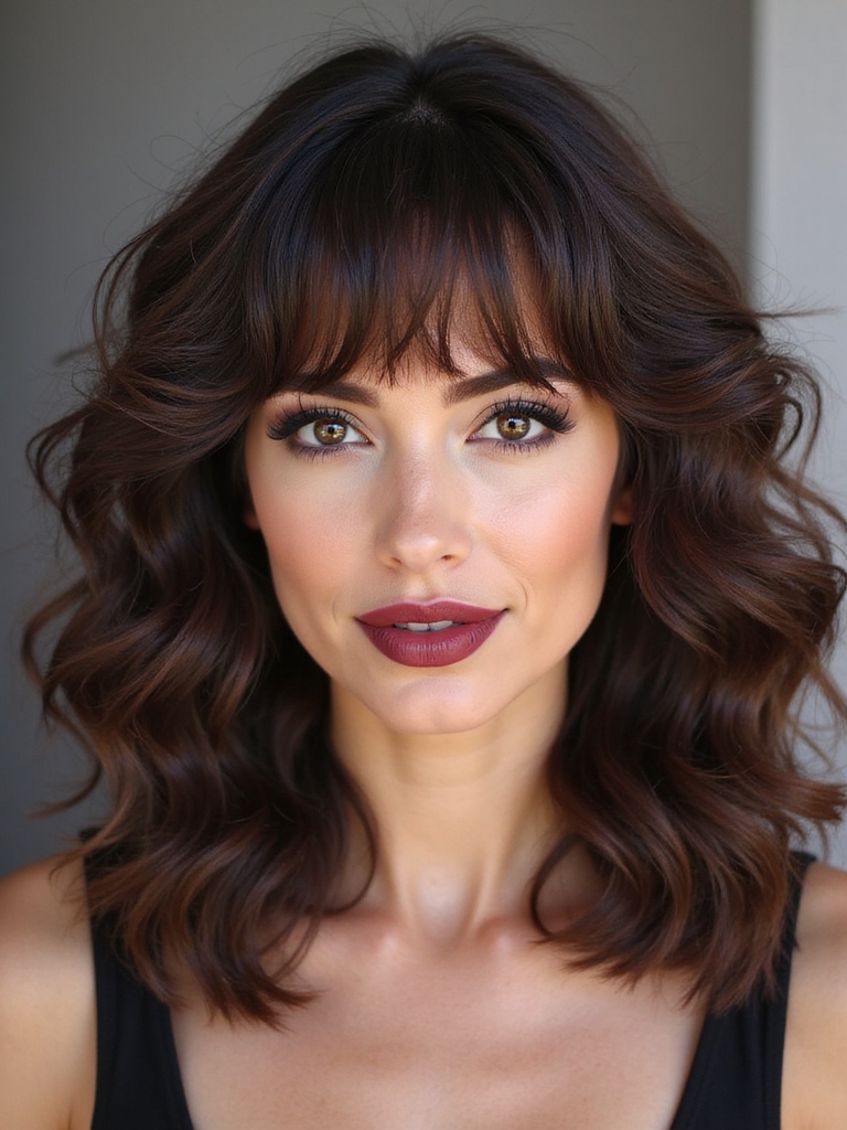 wispy curly fringe softness