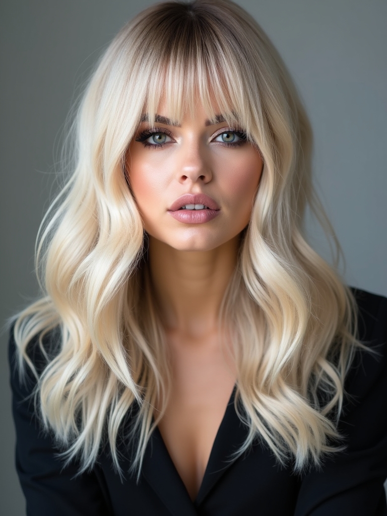 aespa inspired winter blonde hairstyles