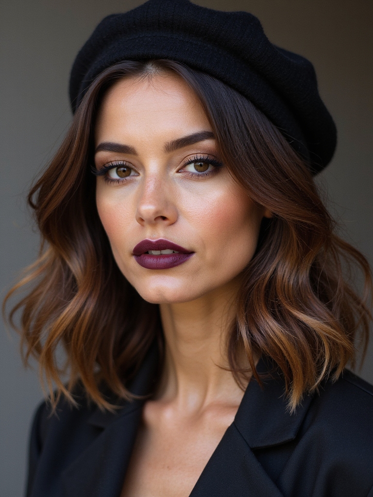 beanie friendly layered haircut shaping