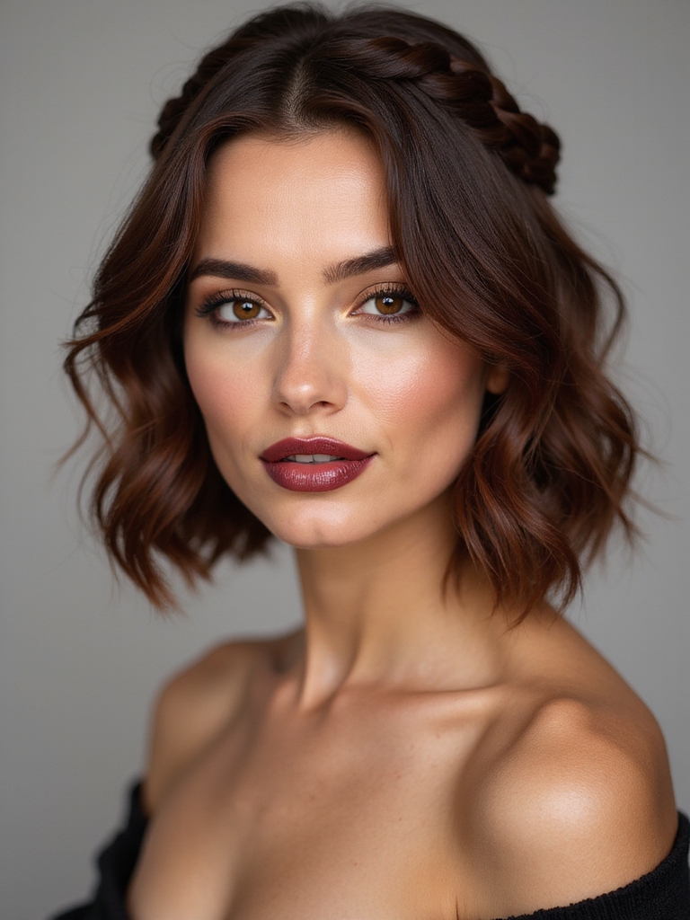 braided crown for shorthair