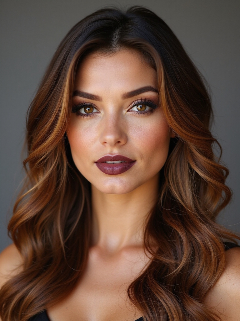 caramel face framing warm highlights