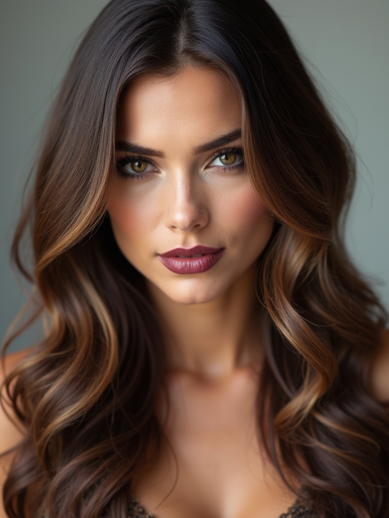 caramel ribbons sculpt glossy brunette